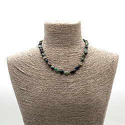 Бусы из камня хризоколла перуанская галтовка