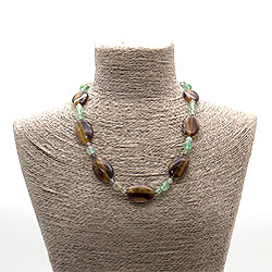 Бусы из флюорит таблетка овальная 30*20 мм