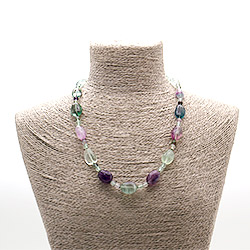 Бусы из флюорита галтовка