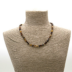 Бусы из агата коричневого бочонок 12*8 мм