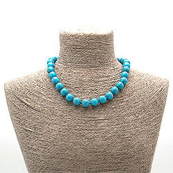 Бусы из бирюзы имитации шар 12 мм 45 см