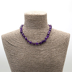 Бусы из аметиста галтовка 12*8 мм