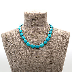 Бусы из говлита таблетка овальная 18*13 мм