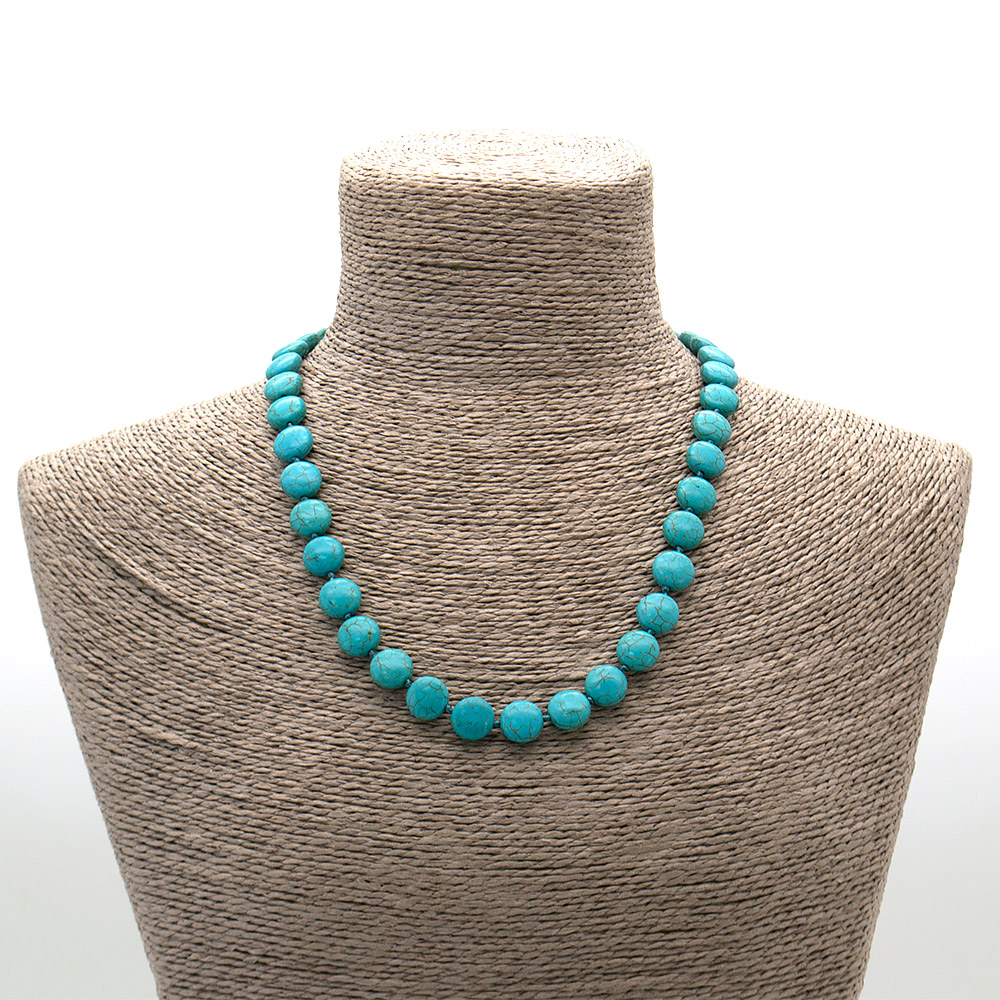 Фото товара бусы из говлита таблетка круглая 12 мм