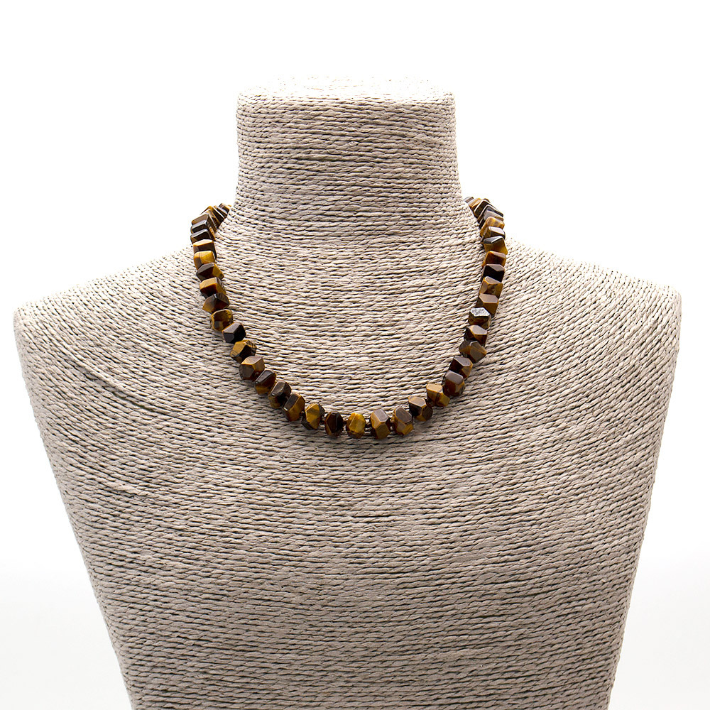 Фото товара бусы из тигрового глаза рондоль