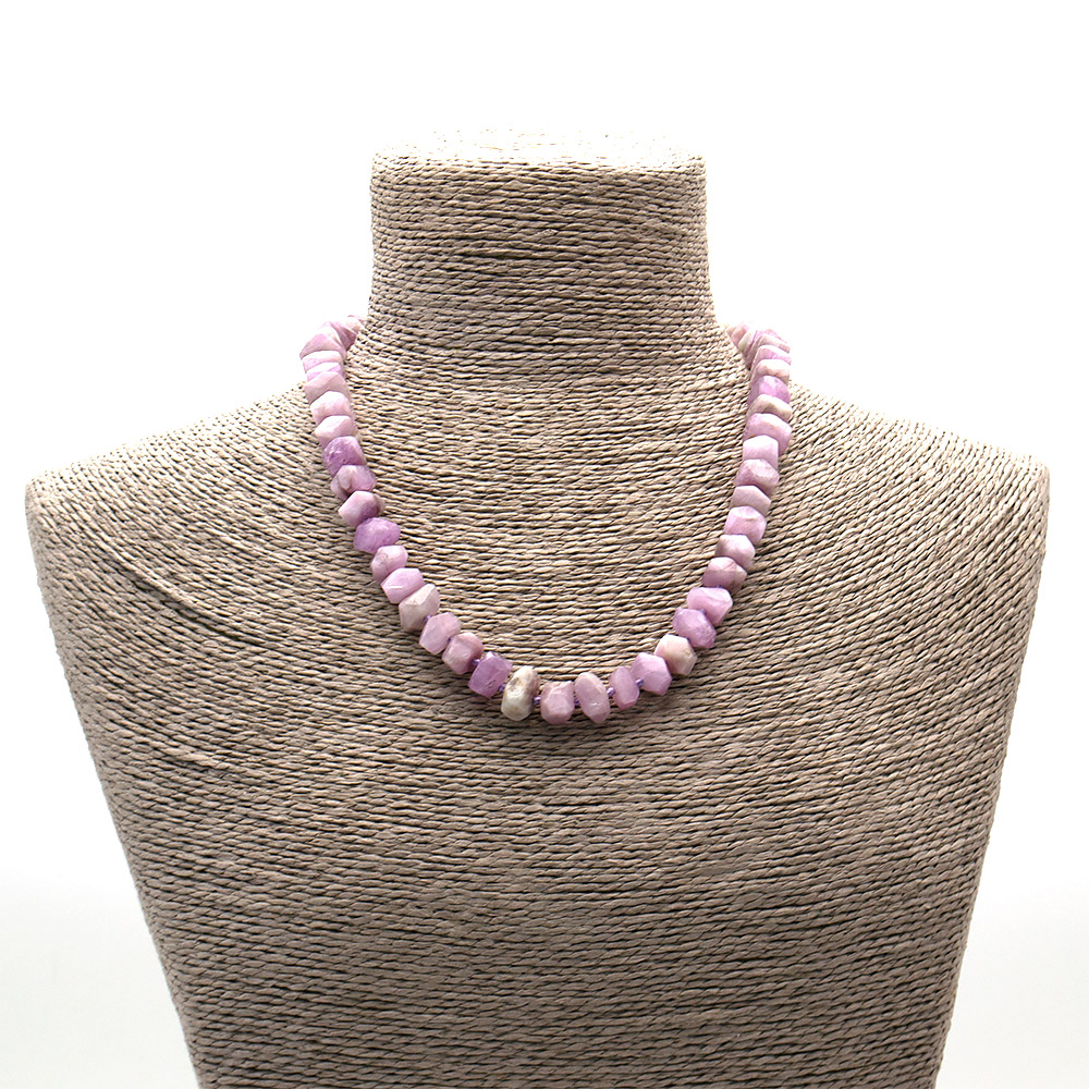 Фото товара бусы из кунцита рондоль с гранями