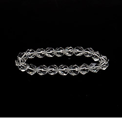 Браслет из горного хрусталя крупная грань 10 мм