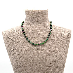 Бусы из цоизита галтовка 6*8 мм