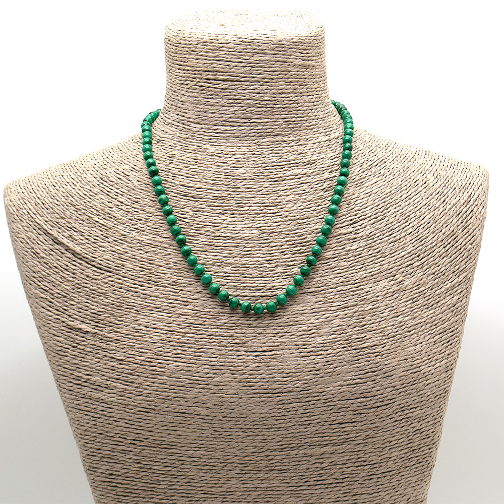 Фото товара бусы из малахита шар 6мм