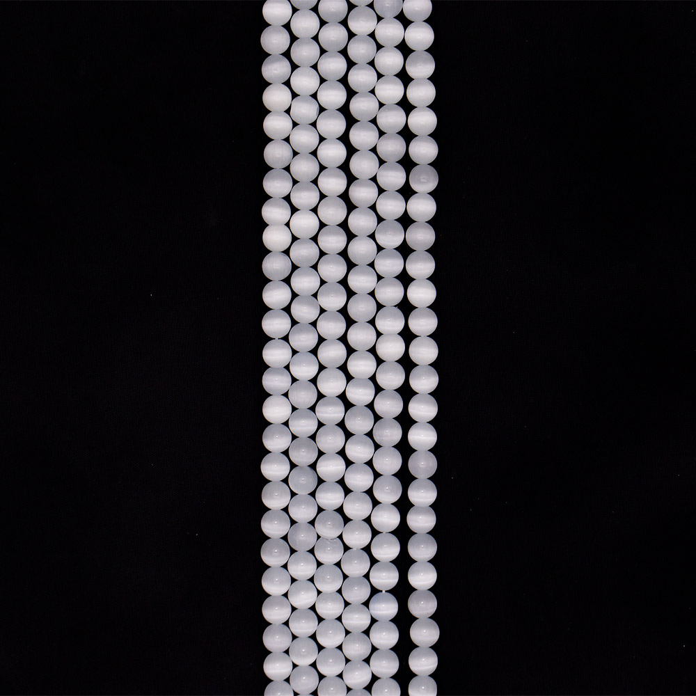 Фото товара кошачий глаз имитация шар цвет бело-серый 10мм 