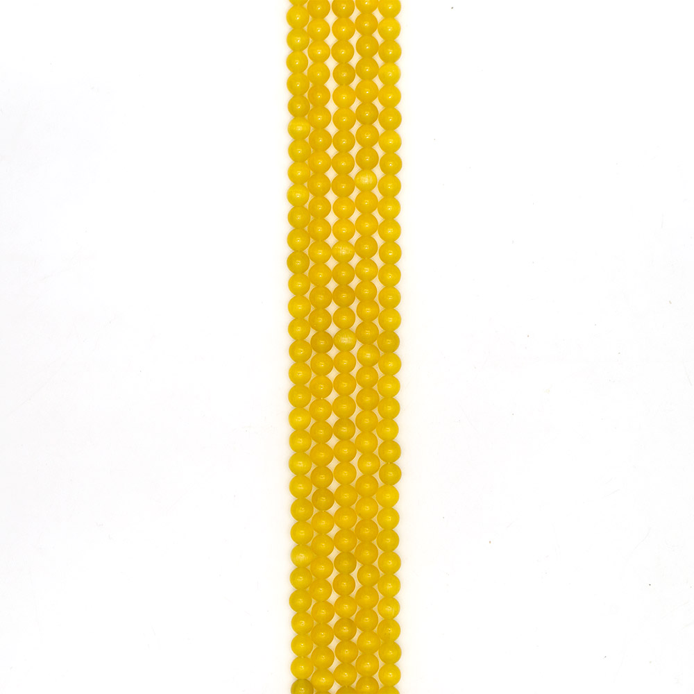 Фото товара кошачий глаз имитация цвет темно-желтый 8 мм 