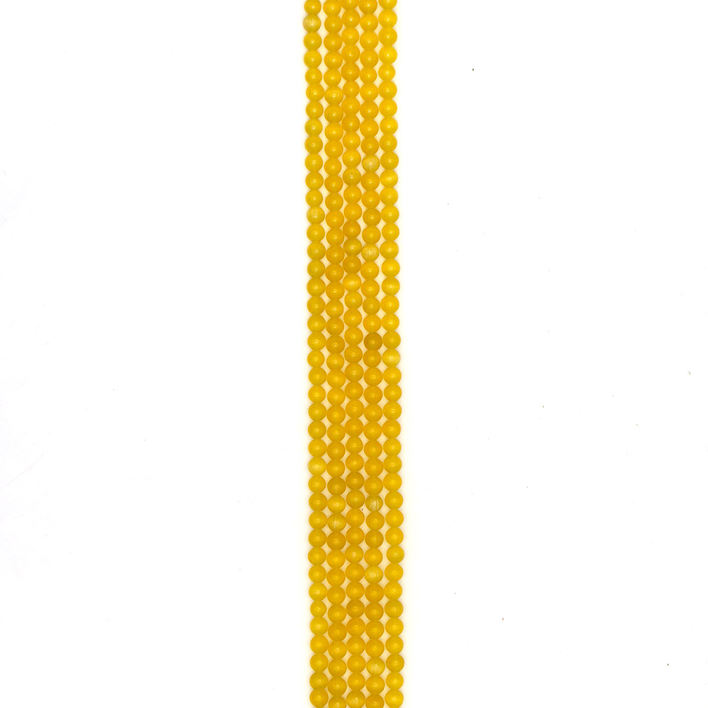 Фото товара кошачий глаз имитация шар цвет темно-желтый 6 мм