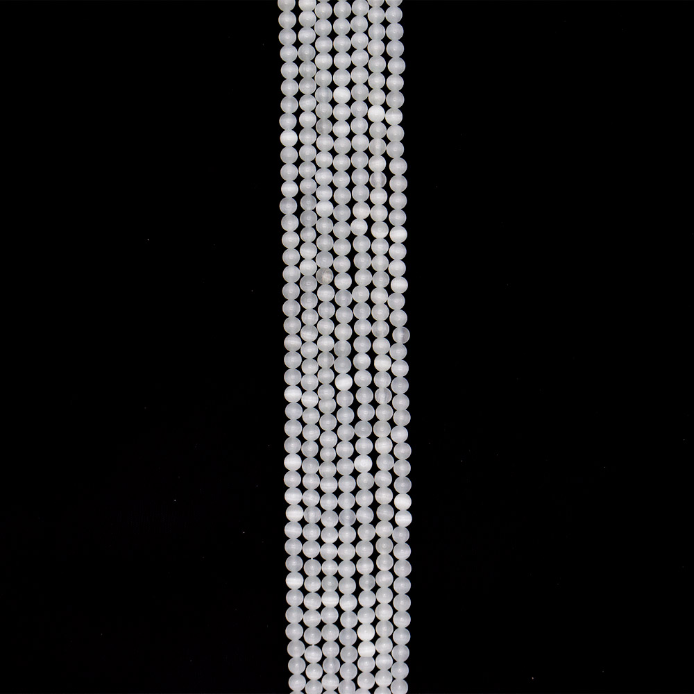 Фото товара кошачий глаз имитация цвет бело-серый 6 мм 