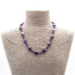 Бусы из аметиста капля 18*13 мм