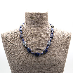 Бусы из содалита таблетка прямоугольная 18*13мм