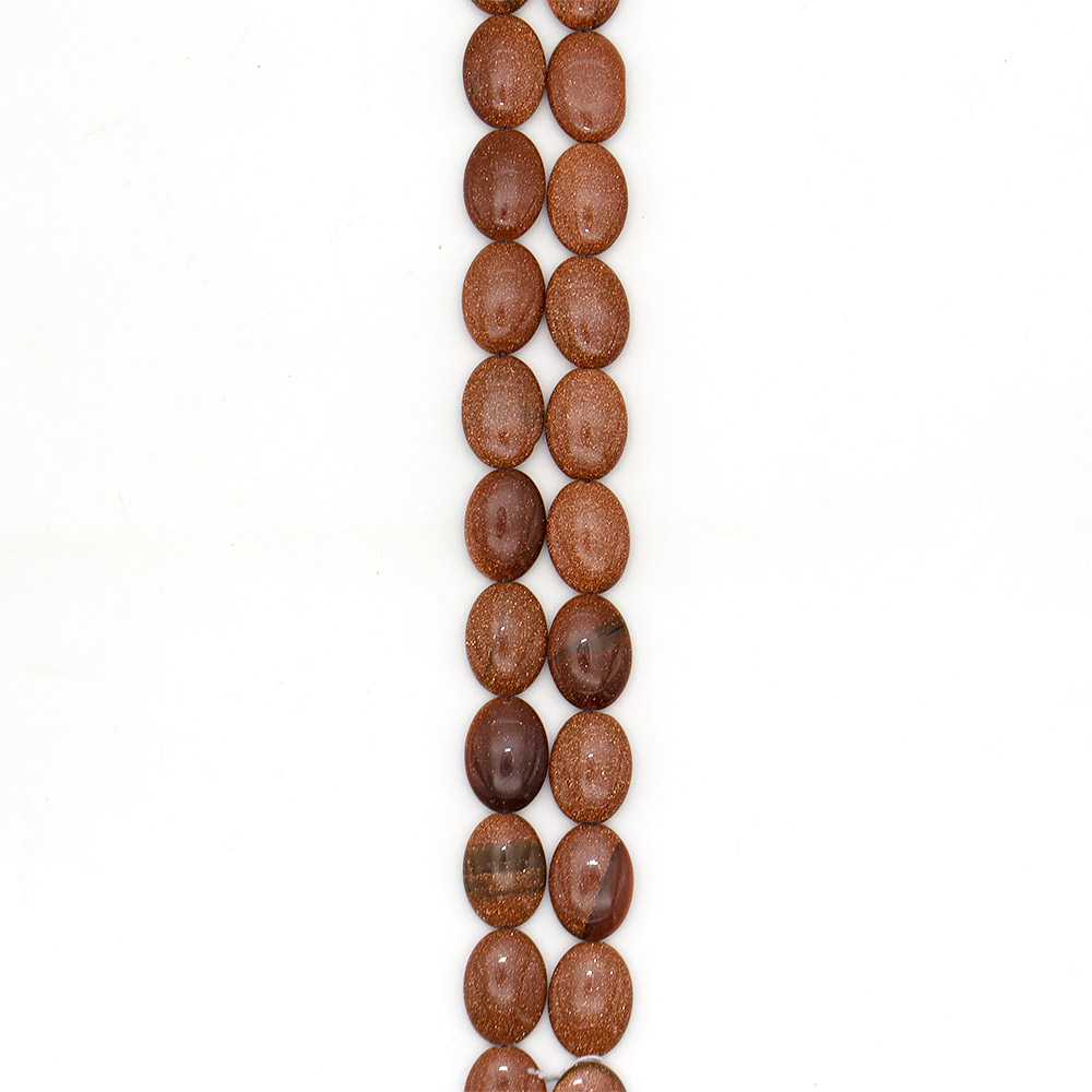 Фото товара авантюрин синтетический коричневый таблетка 25*18 мм