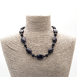 Бусы из авантюрин синтетический синий таблетка овальная 25*18 мм