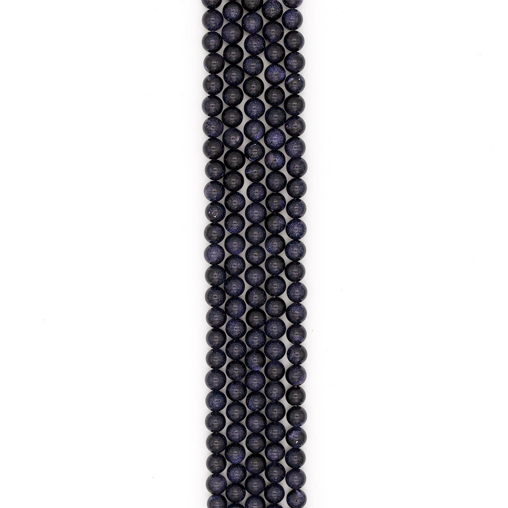 Фото товара авантюрин синтетический синий 10 мм