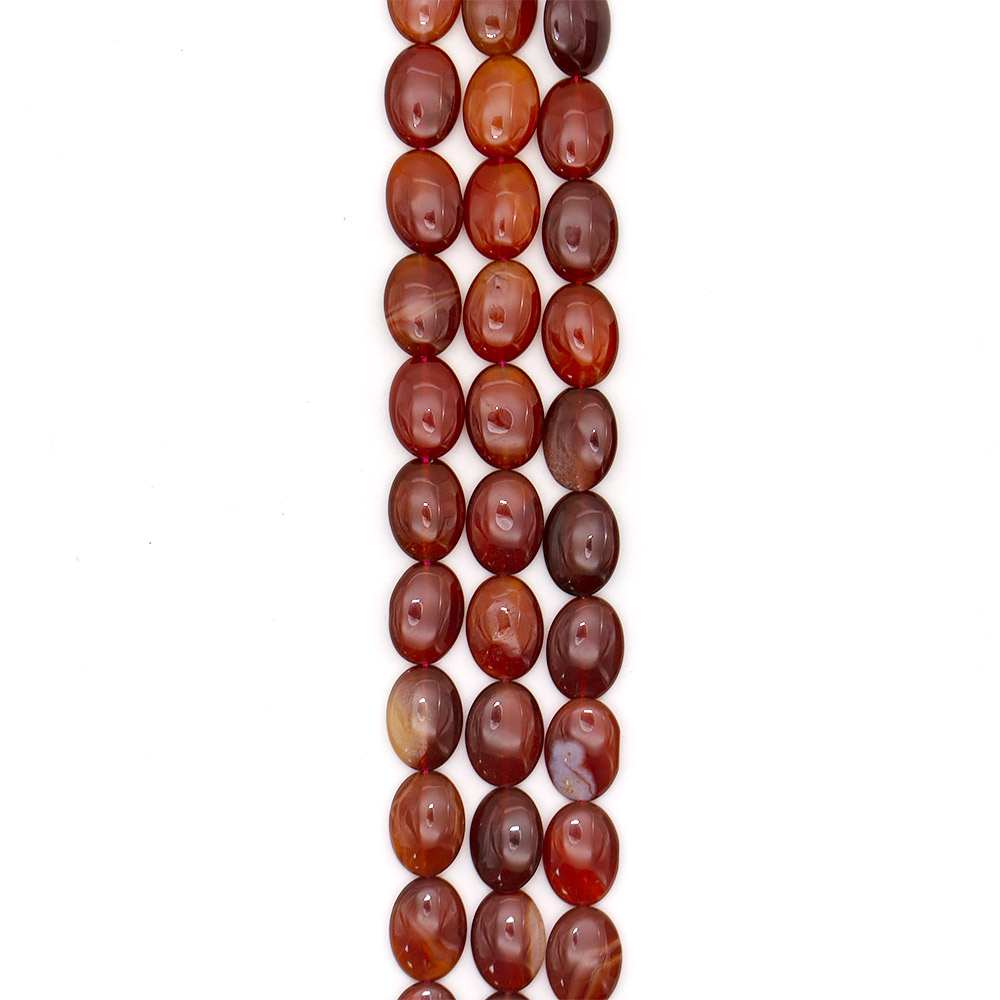 Фото товара сердолик рыжий однотонный таблетка овальная 25*18 мм