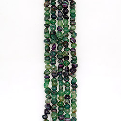 Агат кракле галтовка цвет зелено-фиолетовый 11 мм