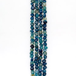 Агат галтовка цвет синий 11 мм