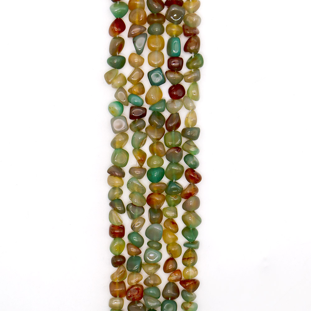 Фото товара агат галтовка цвет серо-коричневый с зеленым 11 мм