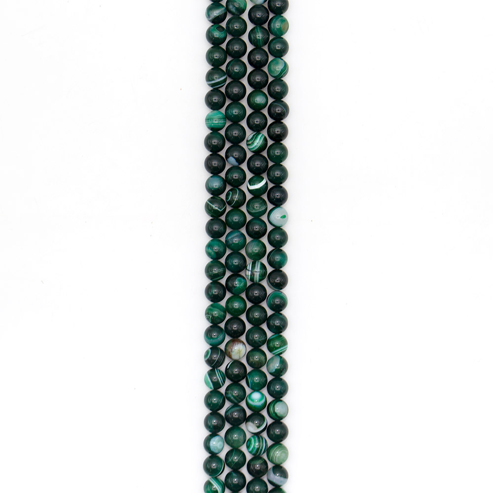 Фото товара агат шар цвет темно-зеленый 10 мм в.с.