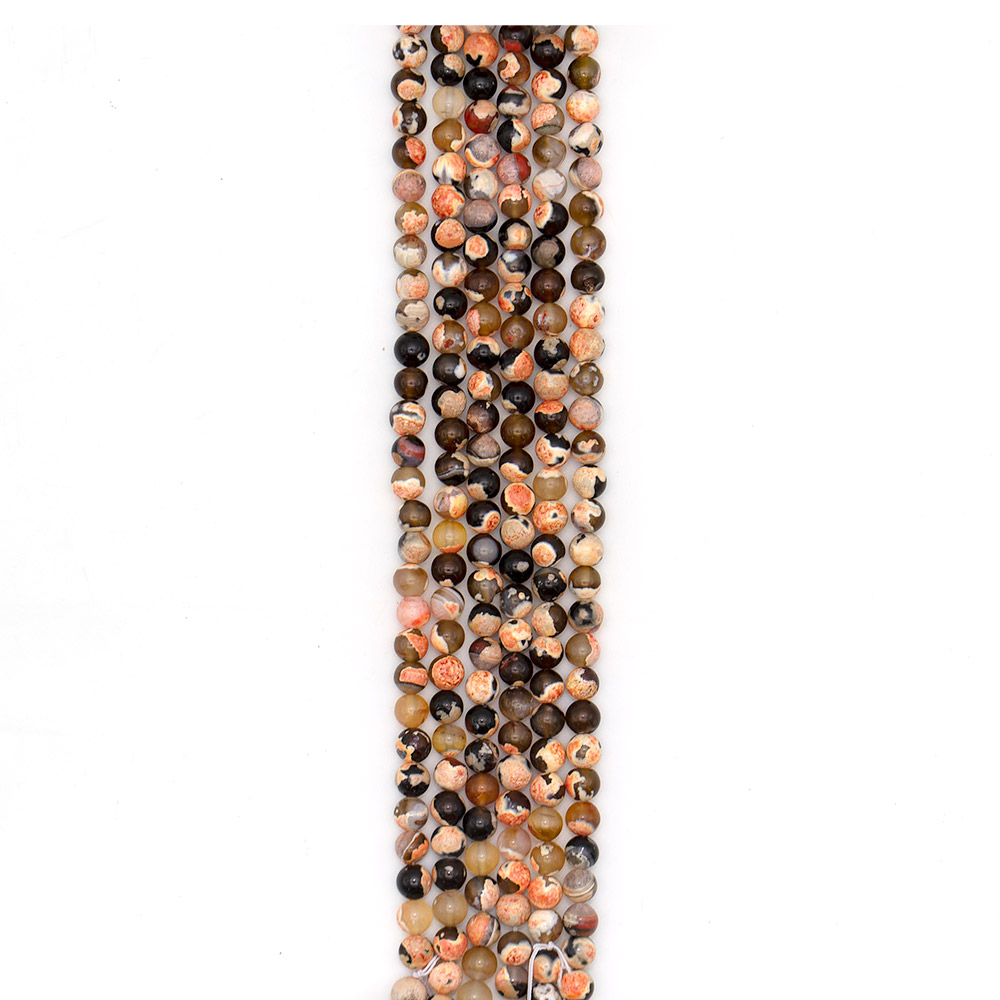 Фото товара агат "мозаика" шар цвет оранжевый 8 мм