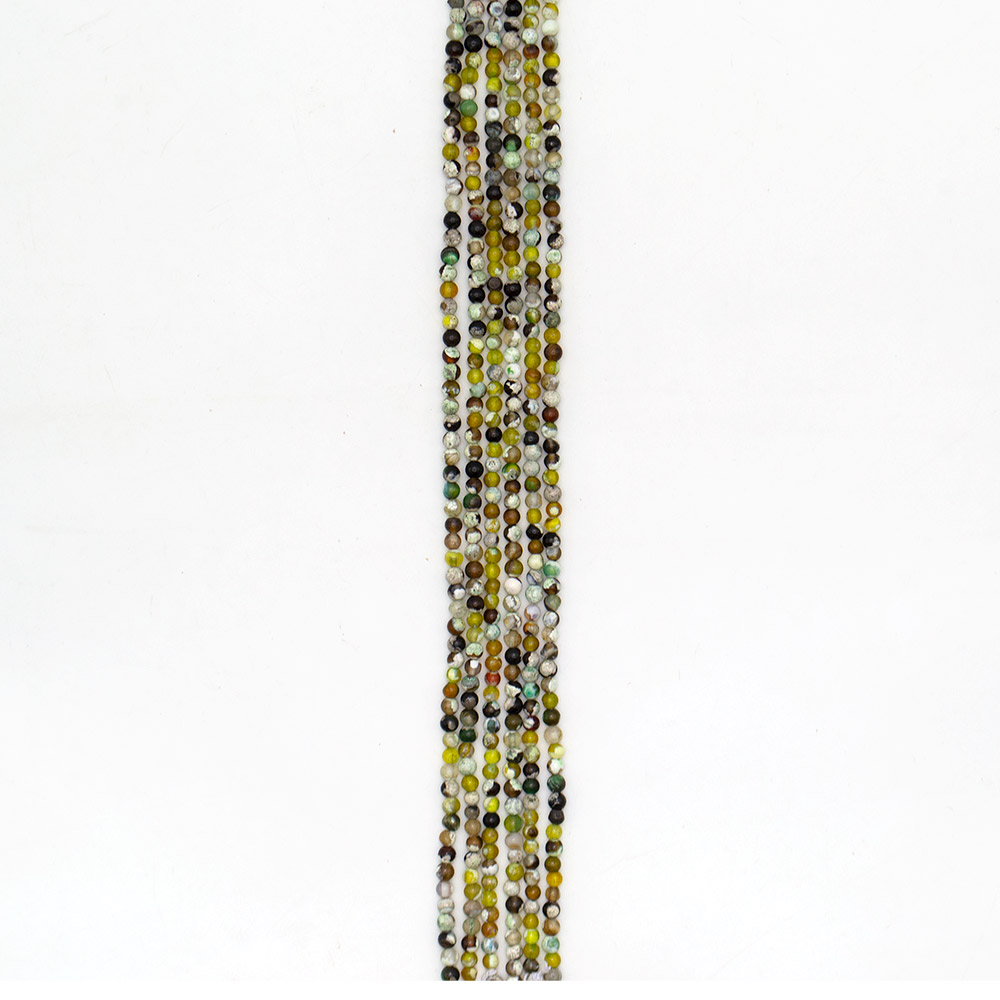 Фото товара агат "мозаика" шар цвет желто-зеленый 4 мм