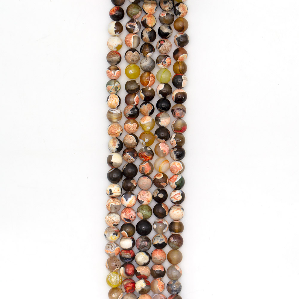 Фото товара агат "мозаика" шар цвет оранжевый 12 мм