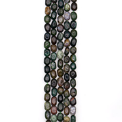 Микс яшма,агат,халцедон галтовка "кирпичик" 17*12 мм