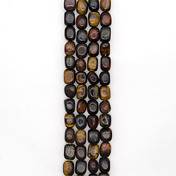 Тигровый,бычий,соколиный глаз галтовка 21*14 мм