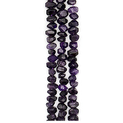 Фото товара аметист темный галтовка грань 21*16 мм