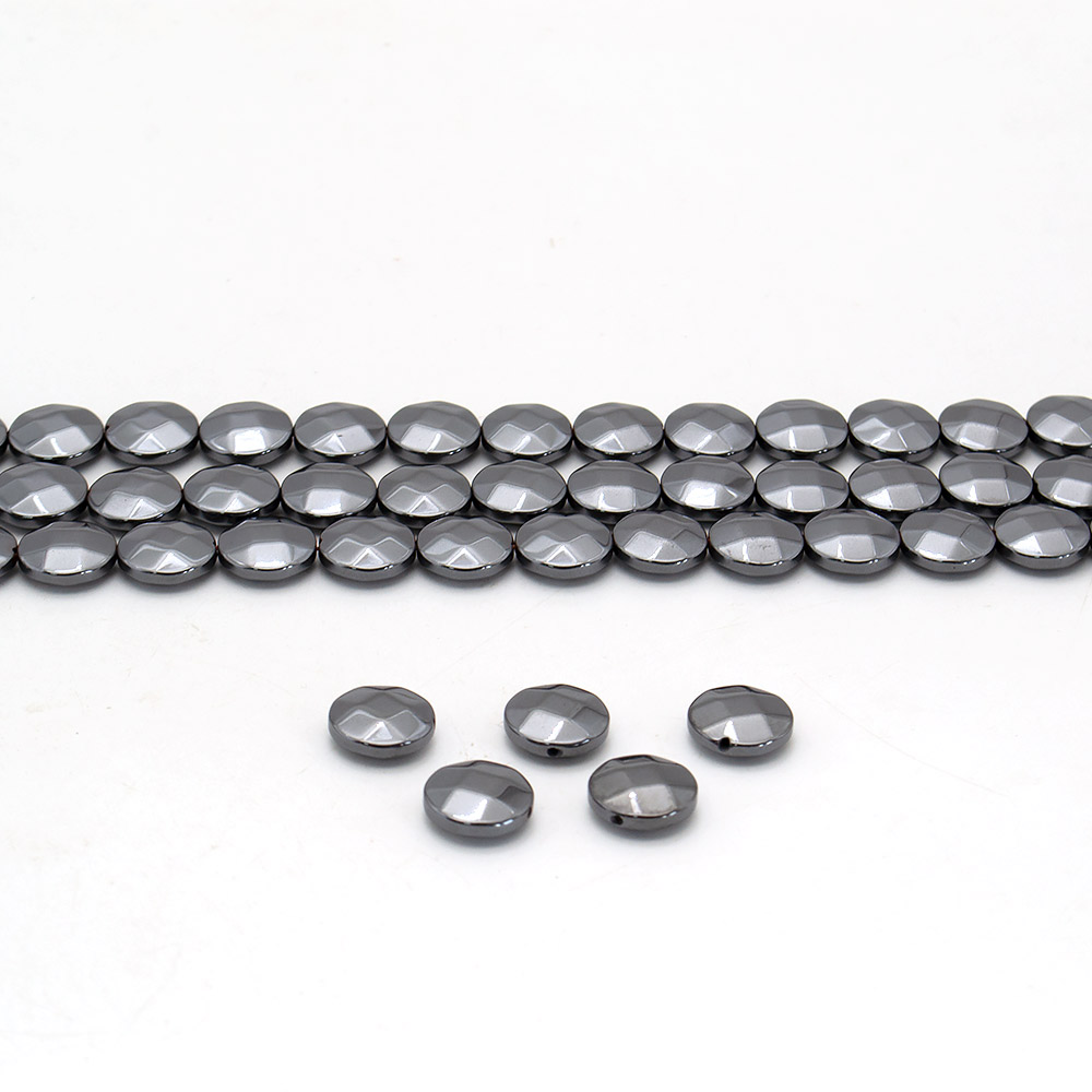 Фото товара гематит таблетка круглая граненая 12 мм