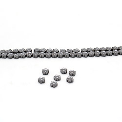 Гематит цветок 4 лепестка 8 мм