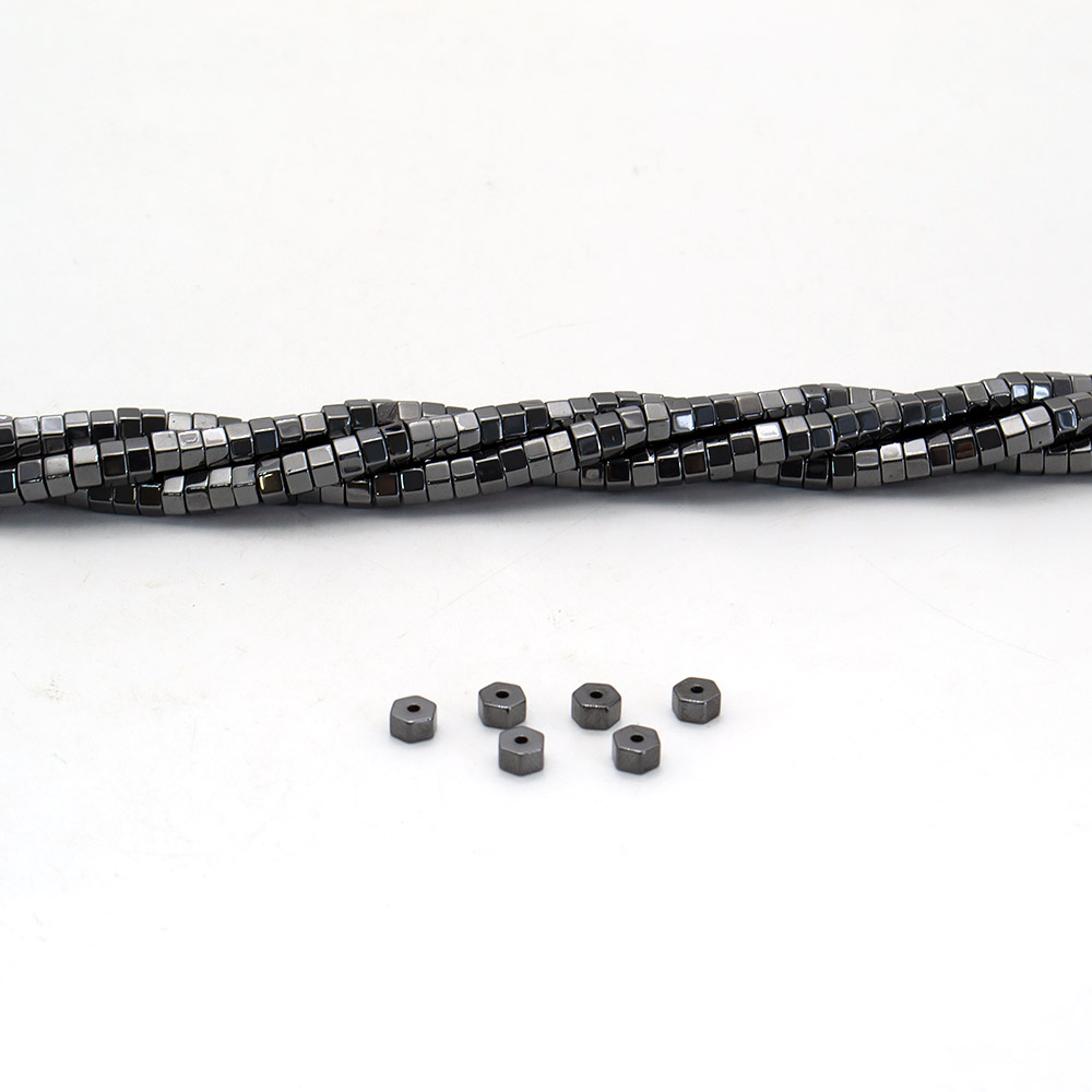 Фото товара гематит разделитель шестиугольный 6*3 мм