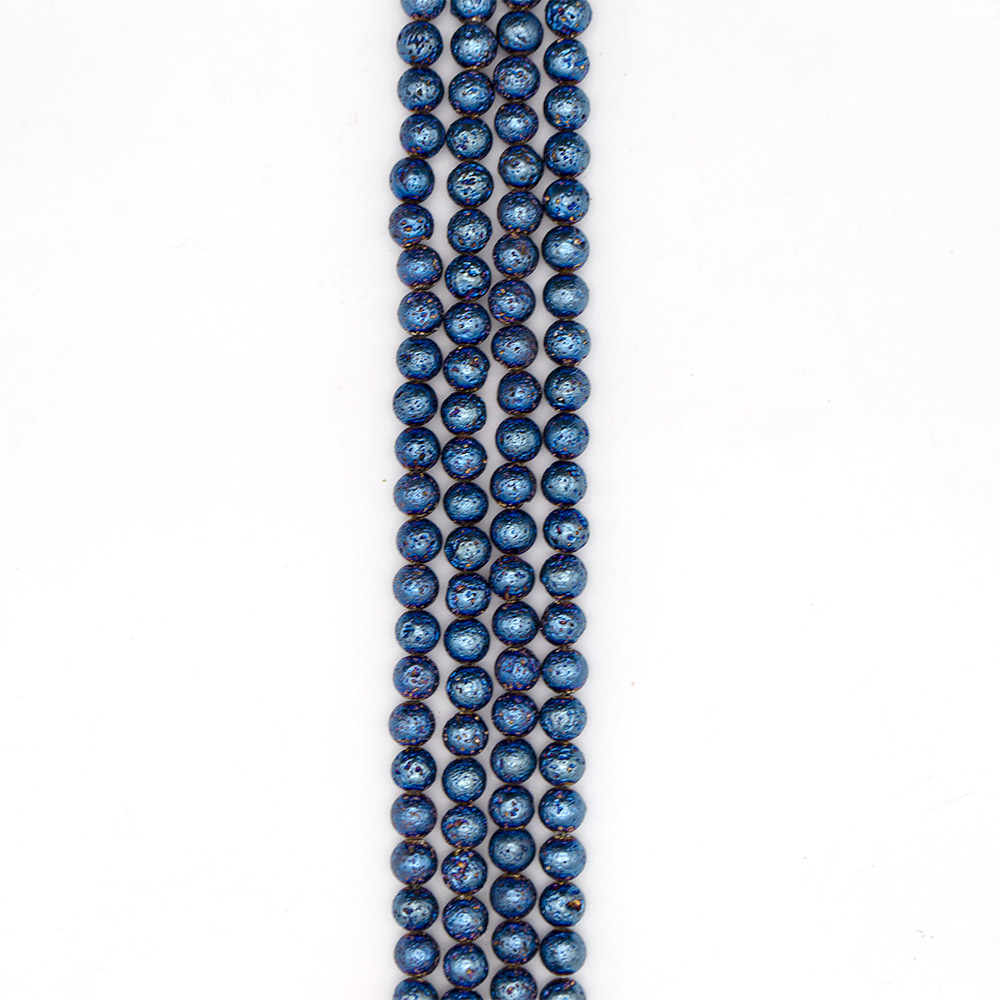 Фото товара лава с покрытием синее золото шар 10 мм