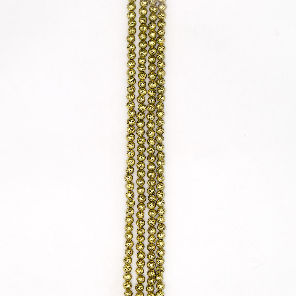 Фото товара лава с покрытием чернёное золото шар 6 мм