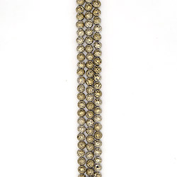 Лава с покрытием серебро и патиной золото 10 мм