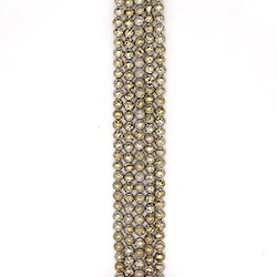 Лава с покрытием серебро и патиной золото 8 мм