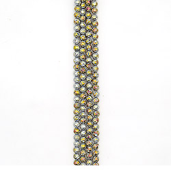 Лава с покрытием серебро с золотом 8 мм