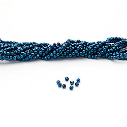 Фото товара гематит цвет синий шар грань 4 мм