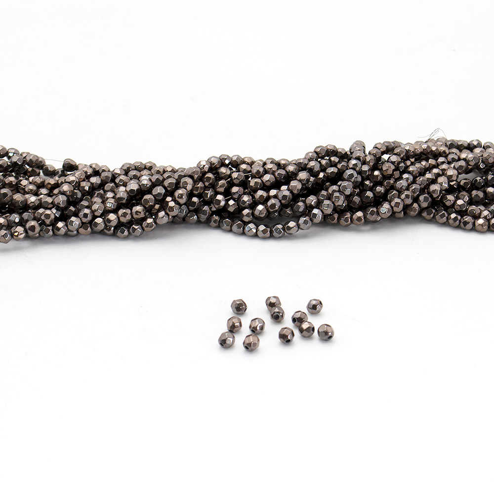 Фото товара гематит цвет коричневый шар грань 4 мм