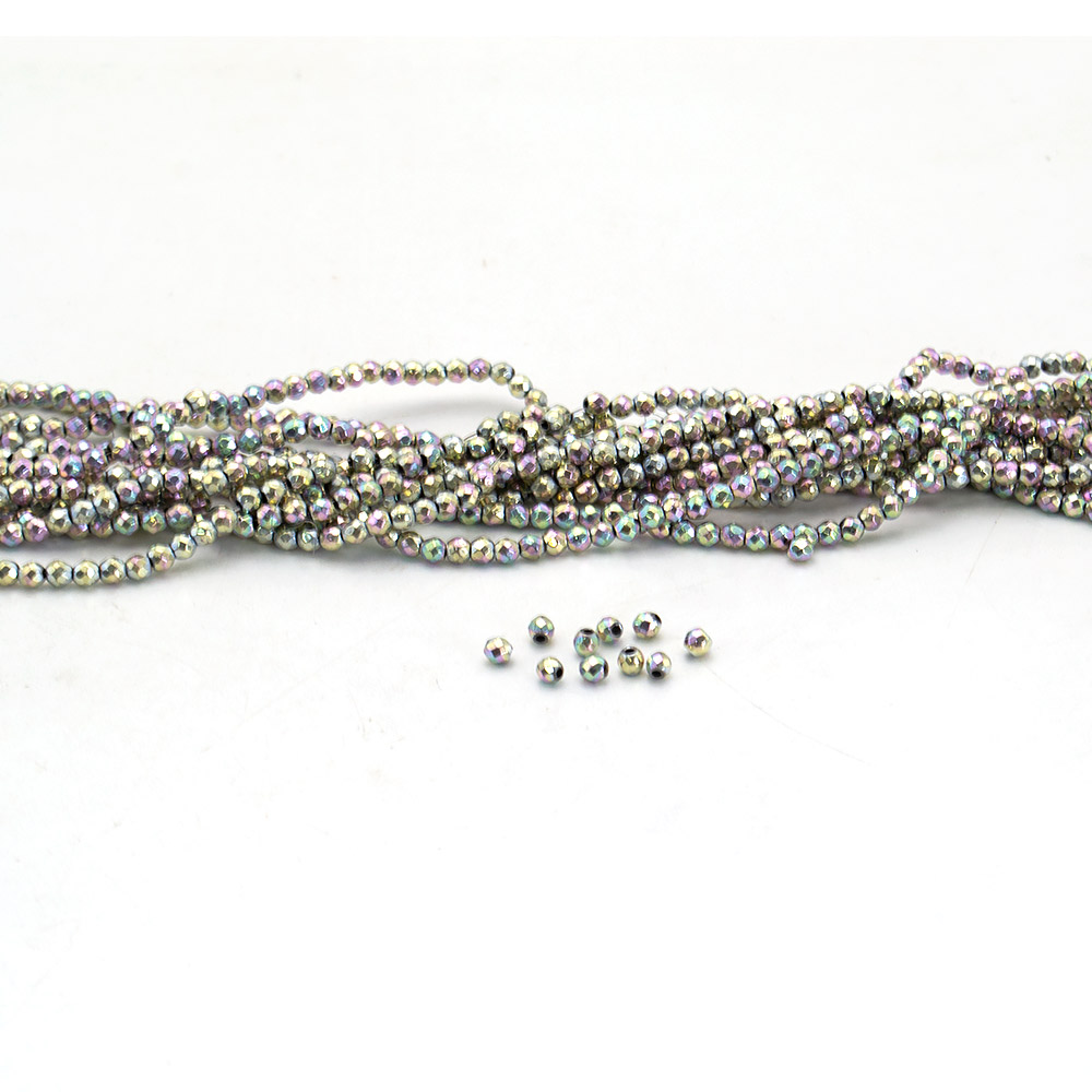 Фото товара гематит цвет розово-белый шар грань 3 мм