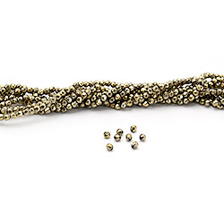 Фото товара гематит цвет золото шар грань 4 мм