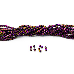 Фото товара гематит цвет фиолетовый шар грань 4 мм