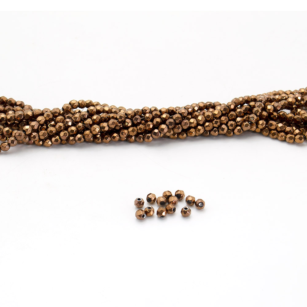 Фото товара гематит цвет бронзовый шар грань 4 мм