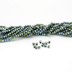 Гематит цвет зелено-голубой шар грань 4 мм