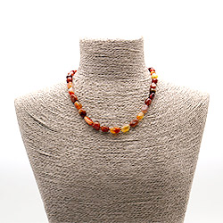 Бусы из сердолика темного галтовка 10*8 мм