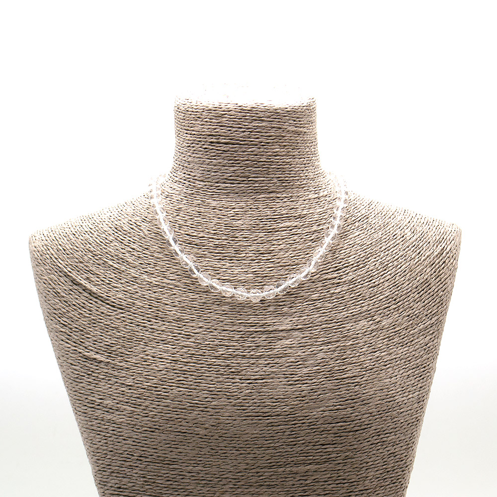 Фото товара бусы из горного хрусталя шар мелкая грань 8 мм